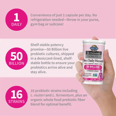 Garden of Life Dr. Formulated Probiotics Once Daily Women's 50 Billion Shelf-Stable (30 VCaps)