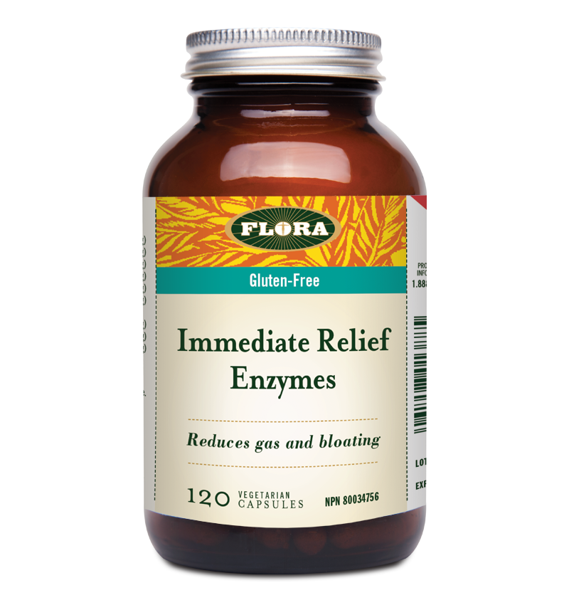 immediate gas and bloating relief supplements, vegetarian and gluten-free enzymes