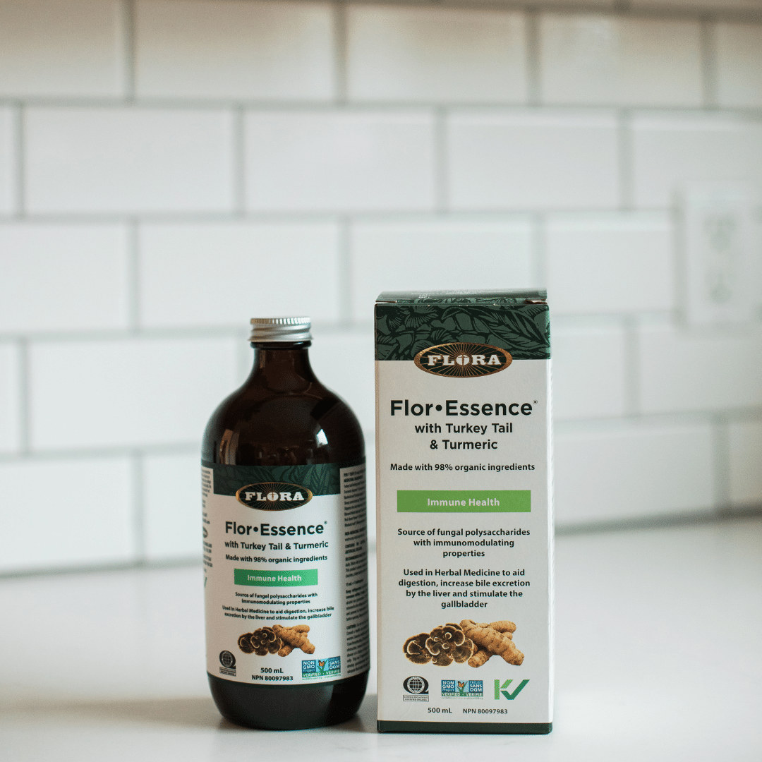 liquid immune system supplement with 98% organic ingredients including turkey tail and turmeric