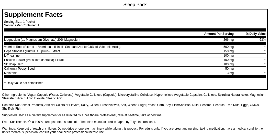 Sleep Pack