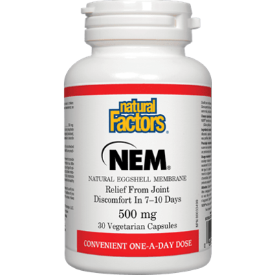 Natural Factors NEM 500 mg Natural Eggshell Membrane (60 VCaps)