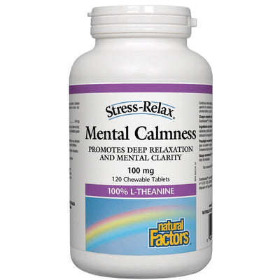 Natural Factors Stress-Relax Mental Calmness 100 mg (120 Chewable Tablets)
