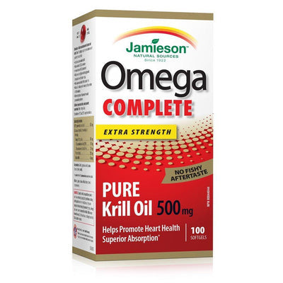 Jamieson Omega Complete Extra Strength Pure Krill Oil 500 mg (100 Softgels)