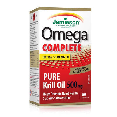 Jamieson Omega Complete Extra Strength Pure Krill Oil 500 mg (60 Softgels)