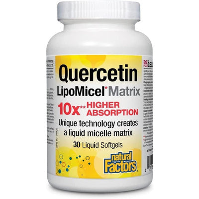 Natural Factors Quercetin LipoMicel Matrix (30 Softgels)