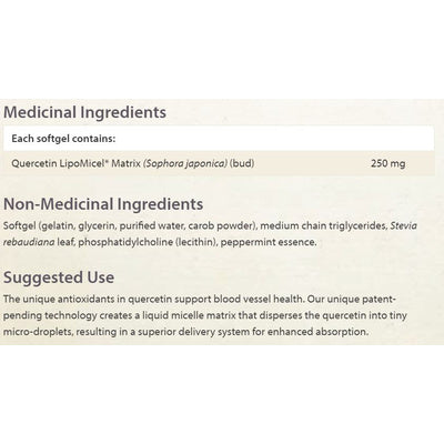 Natural Factors Quercetin LipoMicel Matrix (30 Softgels)