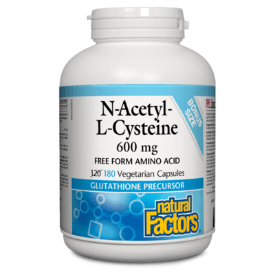 Natural Factors N-Acetyl-L-Cysteine 600 mg (180 VCaps)