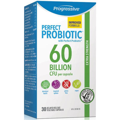 Progressive Perfect Probiotic Extra Strength 60 Billion CFU (30 VCaps)
