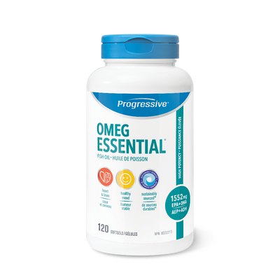 Progressive OmegEssential Fish Oil High Potency 1552 mg (120 Softgels)