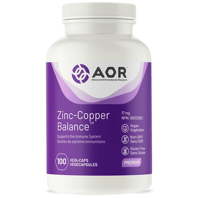 AOR Zinc-Copper Balance 17 mg (100 VCaps)