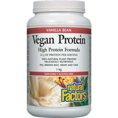 Natural Factors Vegan Protein - Vanilla Bean (1 kg)