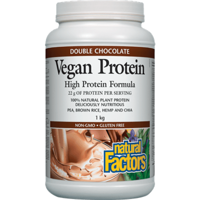 Natural Factors Vegan Protein - Double Chocolate (1 kg)