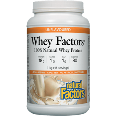 Natural Factors Whey Factors Protein - Unflavoured (1 kg)