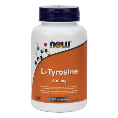 NOW L-Tyrosine 500 mg (120 Capsules)