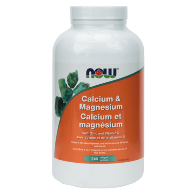 NOW Supplements Calcium & Magnesium + D (240 Softgels)