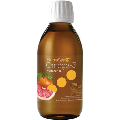 NutraSea+D Omega-3 + Vitamin D 1250 mg - Grapefruit Tangerine (200 mL)