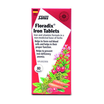 Salus Floradix Herbal Extract Iron Tablets (80 Tablets)