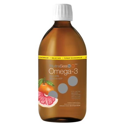NutraSea HP +D Omega-3 High EPA 1500 mg - Grapefruit Tangerine 500ml