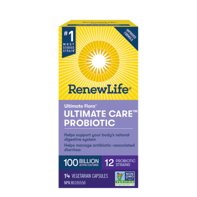 Renew Life Ultimate Flora Ultimate Care Probiotic 100 Billion - Shelf Stable (14 VCaps)