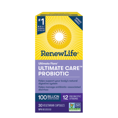 Renew Life Ultimate Flora Ultimate Care Probiotic 100 Billion - Shelf Stable (30 VCaps)