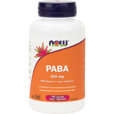 NOW PABA 500 mg with Vitamin C (100 VCaps)