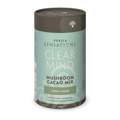 Purica Zensations Clear Mind - Lion's Mane Mushroom Cacao Drink Mix (150 g)