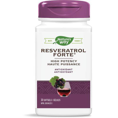 Nature's Way Resveratrol Forte High Potency Antioxidant (30 Softgels)