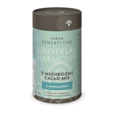 Purica Zensations Universal Harmony - Eight Mushrooms & Ashwagandha Cacao Drink Mix (150 g)
