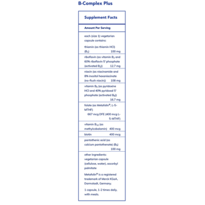 Pure Encapsulations B-Complex Plus (60 VCaps)