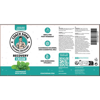Coach Soak RECOVERY CREAM COOLING MENTHOL