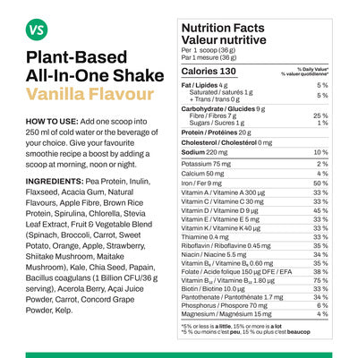 Vitasave Plant-Based All-In-One Shake - Vanilla (716 g)