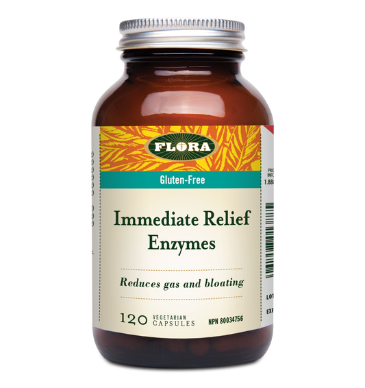 immediate gas and bloating relief supplements, vegetarian and gluten-free enzymes