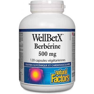 Natural Factors WellBetX Berberine 500 mg (120 VCaps)