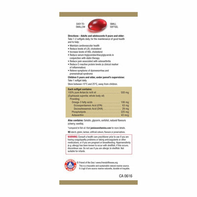 Jamieson Omega Complete Extra Strength Pure Krill Oil 500 mg (100 Softgels)