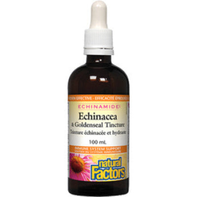 Natural Factors Echinamide Anti-Cold Echinacea & Goldenseal Tincture (100 mL)