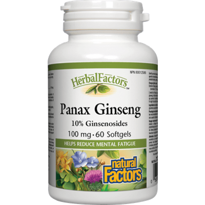 Natural Factors HerbalFactors Panax Ginseng 100 mg (60 Softgels)
