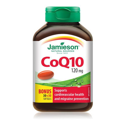 Jamieson CoQ10 120 mg BONUS SIZE (60 Softgels)