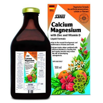 Salus Calcium Magnesium with Zinc & Vitamin D Liquid Formula (500 mL)