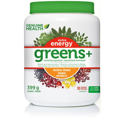 Genuine Health Greens+ Extra Energy - Natural Orange (399 g)