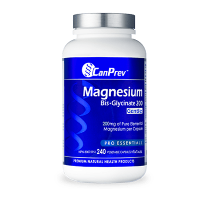 CanPrev Magnesium Bis-Glycinate 200 Gentle (240 VCaps)