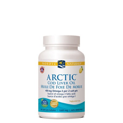 Nordic Naturals Arctic Cod Liver Oil 1000 mg - Lemon (90 Softgels)