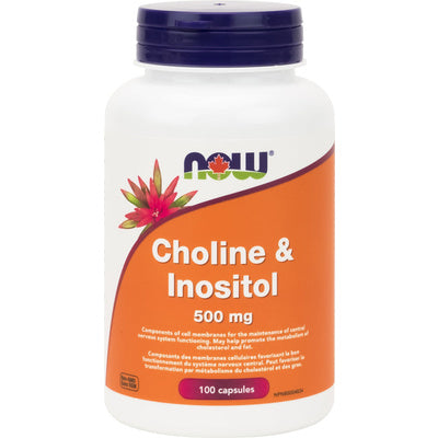 NOW Choline & Inositol 500 mg (100 Capsules)