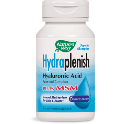 Nature's Way Hydraplenish Hyaluronic Acid Plus MSM (60 VCaps)