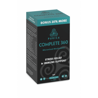 Purica Complete 360 Stress Relief & Immune Support BONUS SIZE (144 VCaps)