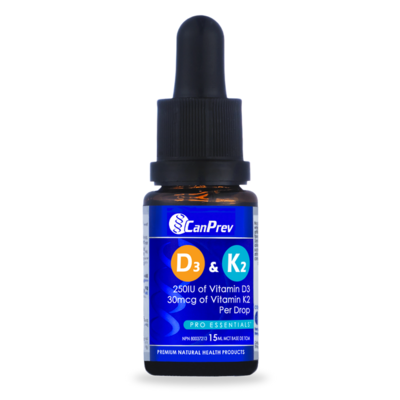 CanPrev D3 & K2 Vital Drops (15 mL)