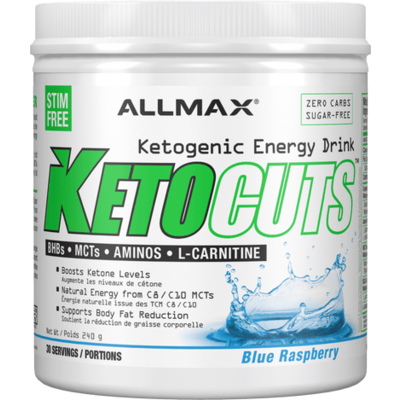ALLMAX KetoCuts Ketogenic Energy Drink - Blue Raspberry (240 g)