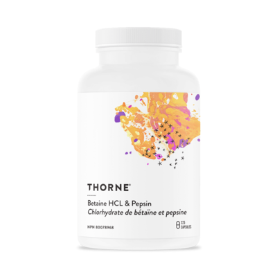 Thorne Research Betaine HCL & Pepsin (225 Capsules)