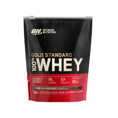 Optimum Nutrition Gold Standard 100% Whey Protein - Double Rich Chocolate (1.47 lbs)