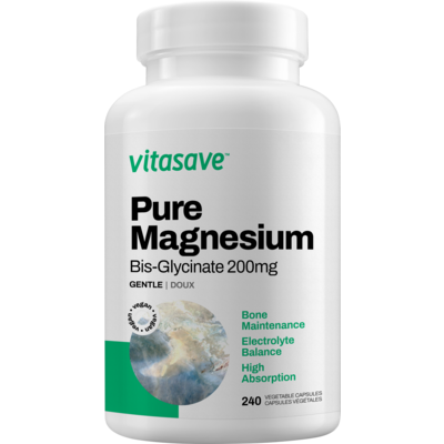 Vitasave Magnesium Bisglycinate 200 mg (240 Capsules)