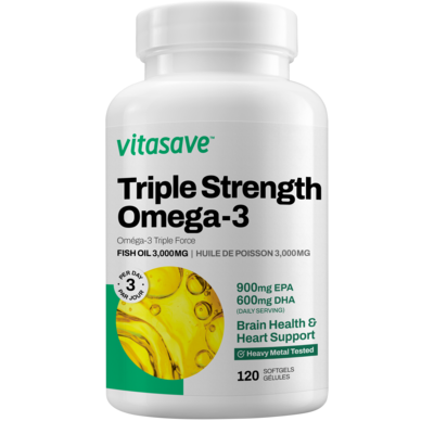 Vitasave Omega-3 Triple Strength (120 Softgels)